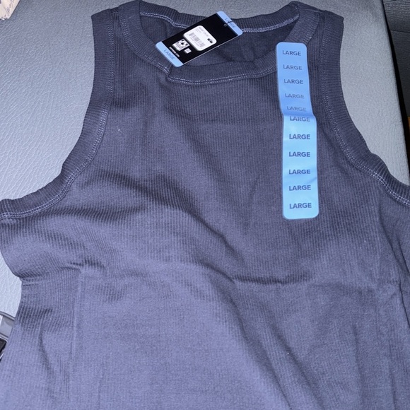 Express Navy Ribbed Tank Top(Bust 39”-41”
Length 25”) - Picture 2 of 5